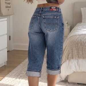 Vintage Bongo High Waisted Denim Capris Medium Wash 5 90s Straight Leg Jean D2